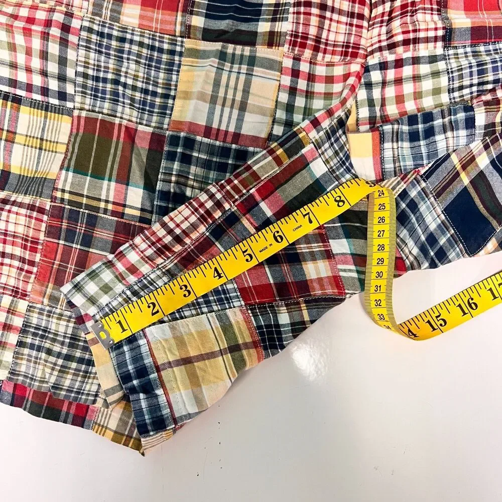 Brooks Brothers 346 Shorts Lot 2 Mens 42 Madras Plaid Navy Whale Cotton Prep